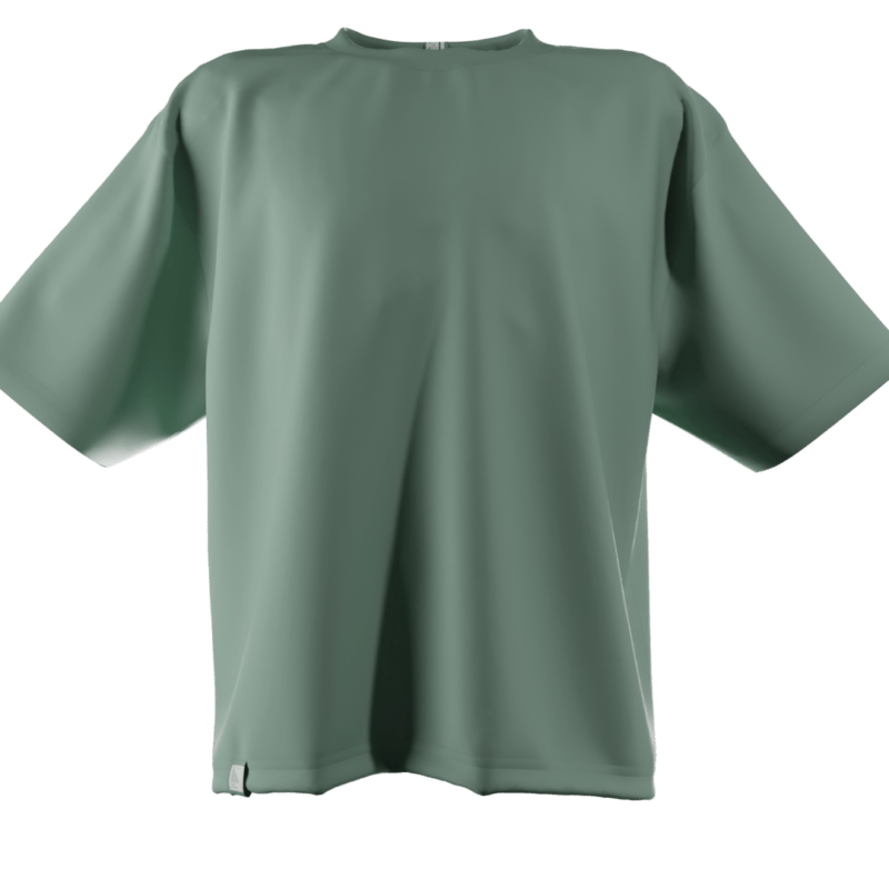 Men Slate Green Oversized Solid T-shirt